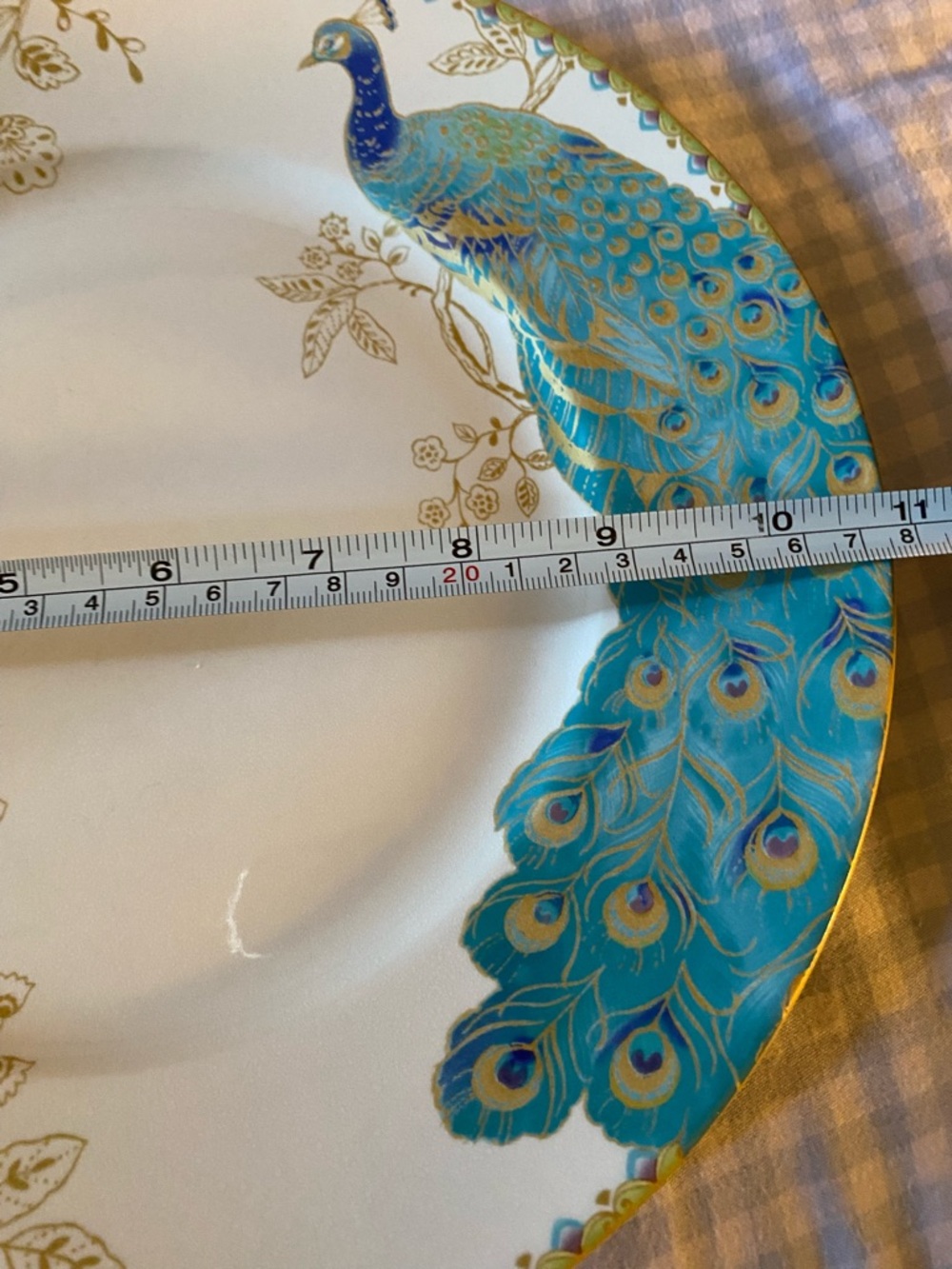 Peacock Garden Fine China Porcelain Dinner Plate by 222 Fifth Set of 2 - Picture 6 of 12